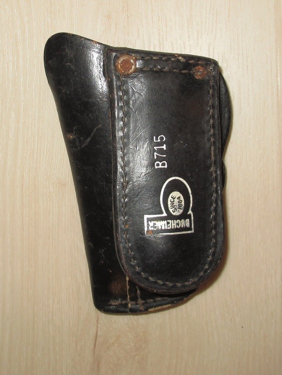 Vintage Black Leather Bucheimer B715 Holster - USED and Abused Condition