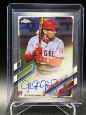 Jahmai Jones 2021 Topps Chrome Rookie Auto #RA-JJ (RC) - Los Angeles Angels