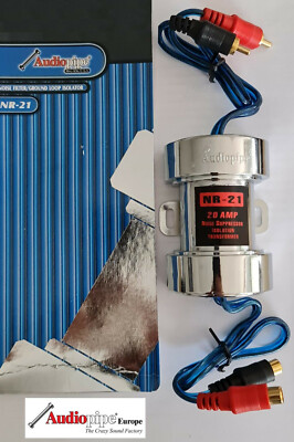 AUDIOPIPE Entstörfilter Trennfilter Brummfilter Isolator Cinch CHROM Pipe Design