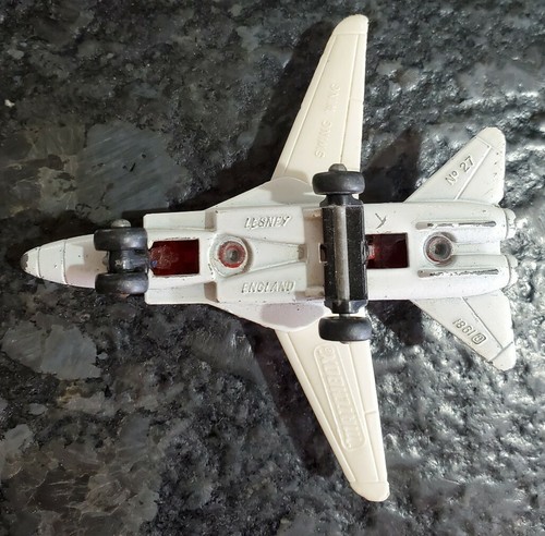 1981 Vintage Lesney Red & White Matchbox # 27 swing wing Airplane Plane - Picture 5 of 5