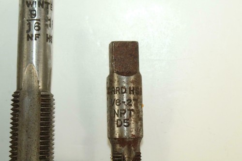 Metal Tool Taps Mixed Sizes and Lengths 2 New and 2 Used Lot of 4 - Picture 5 of 5