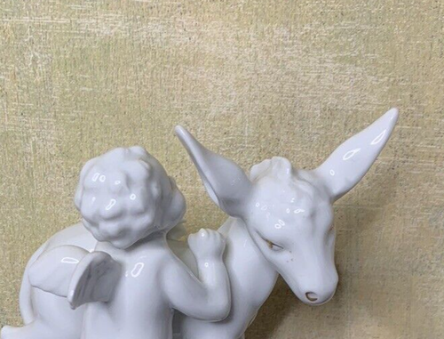 Gerold & Co Tettau Bavaria Cherub Angel Boy Donkey Whisperer Porcelain Figurine - Picture 7 of 20