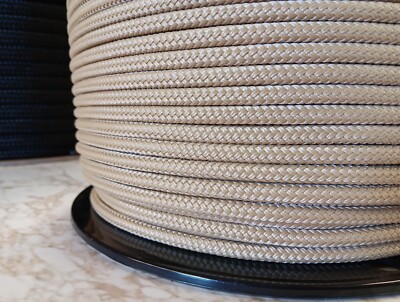 Tan Braided Rope 1/4 x 75 ft. Double Braid-Yacht Braid polyester rope. Tan | eBay