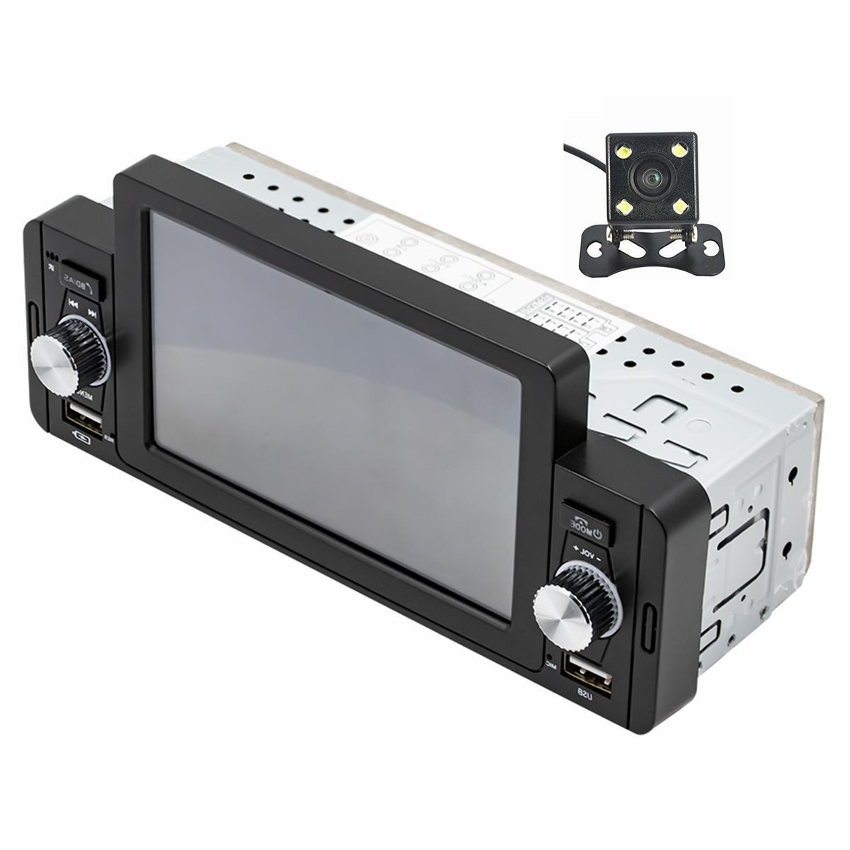 5in Single 1 Din Car Stereo W/Apple Carplay Android Auto MP5 Radio Player Camera