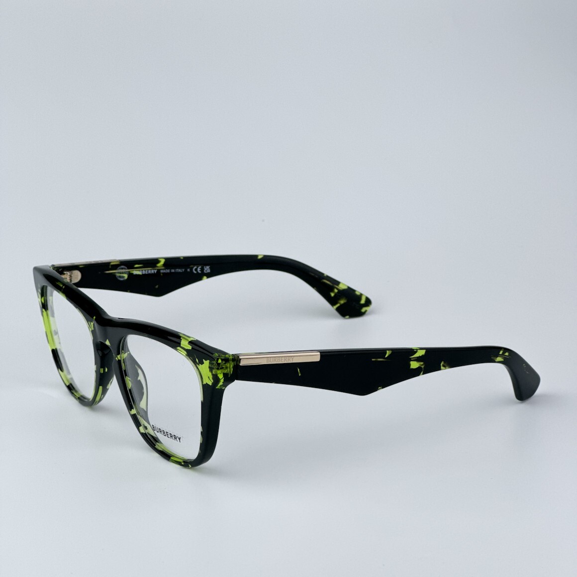 BRAND NEW Burberry BE2409 4124 Green Havana Demo Square Unisex Eyeglasses Burberry Men Eyeglasses Green Havana Demo Square BE2409 4124  main image 2