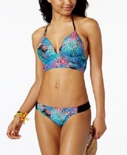 New Hula Honey Swimsuit Bikini 2 piece set Sz M Push Up