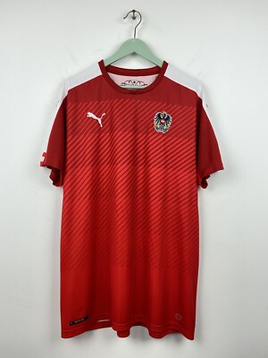 Austria 2016 2017 Home Football Shirt Soccer Jersey Puma 748683 Sz XL Red