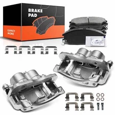 6Pcs Front Brake Calipers + Ceramic Brake Pads for Hyundai Santa Fe XG350 XG300