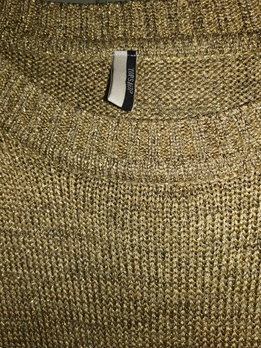 Gold jumper best sale topshop