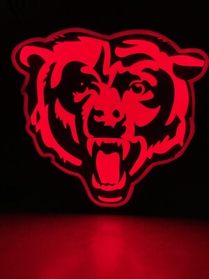 Chicago Bears LED Light Box With Stand NFL NFC