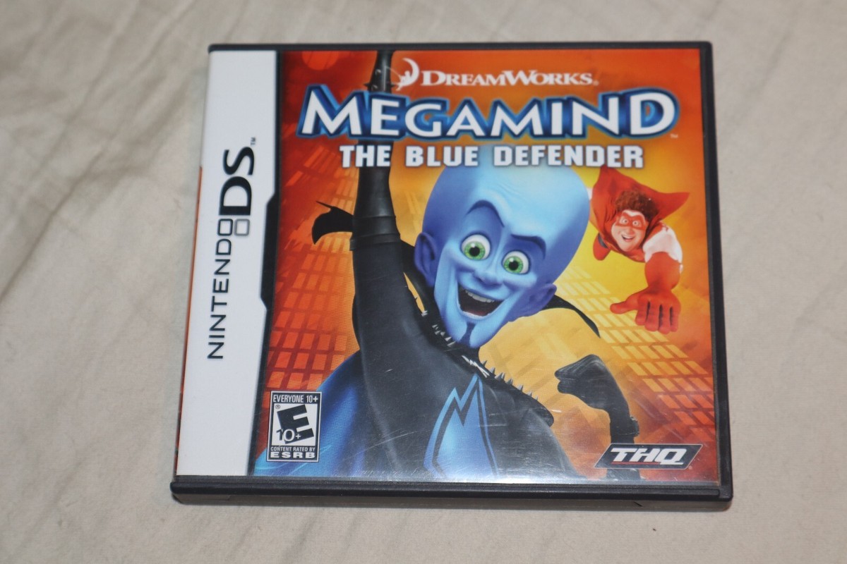 Nintendo DS Megamind Mega Mind The Blue Defender Case and Manual
