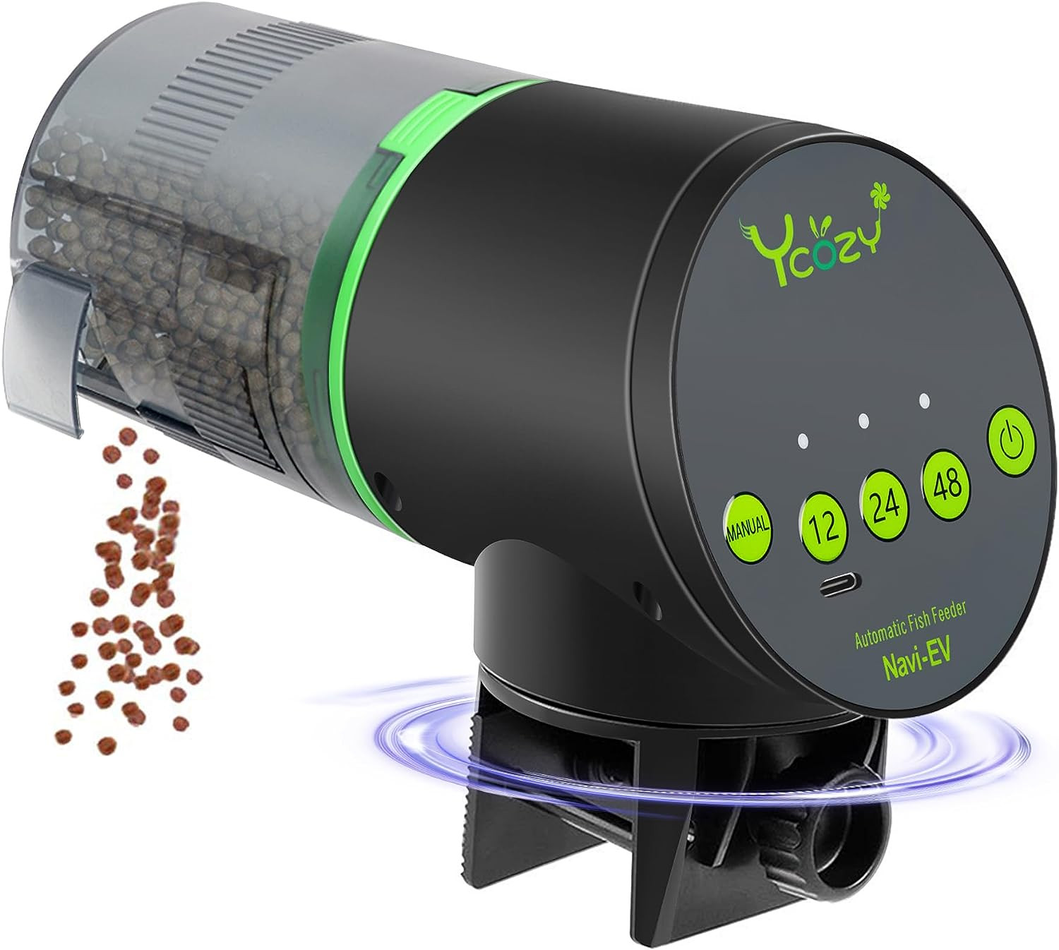 Mangiatoia Automatica Acquario Distributore Automatico di Cibo Ricaricabile Mang