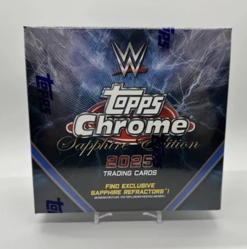 2025 Topps Chrome Sapphire Edition WWE Hobby Box New Sealed In Hand!