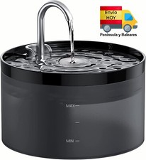 FUENTE DE AGUA PARA GATOS Y PERROS 2L CON FILTRO BEBEDERO SILENCIOSO LUZ LED