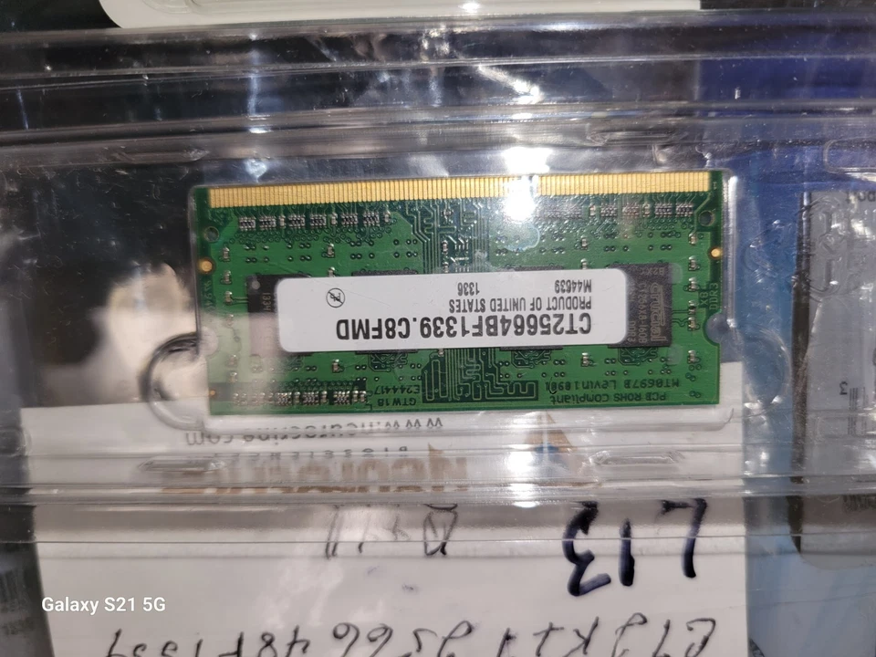 Crucial 4GB Kit (2 X 2GB) PC3-10600 DDR3-1333MHz non-ECC Unbuffered CL9 204-Pin - Image 3 of 4