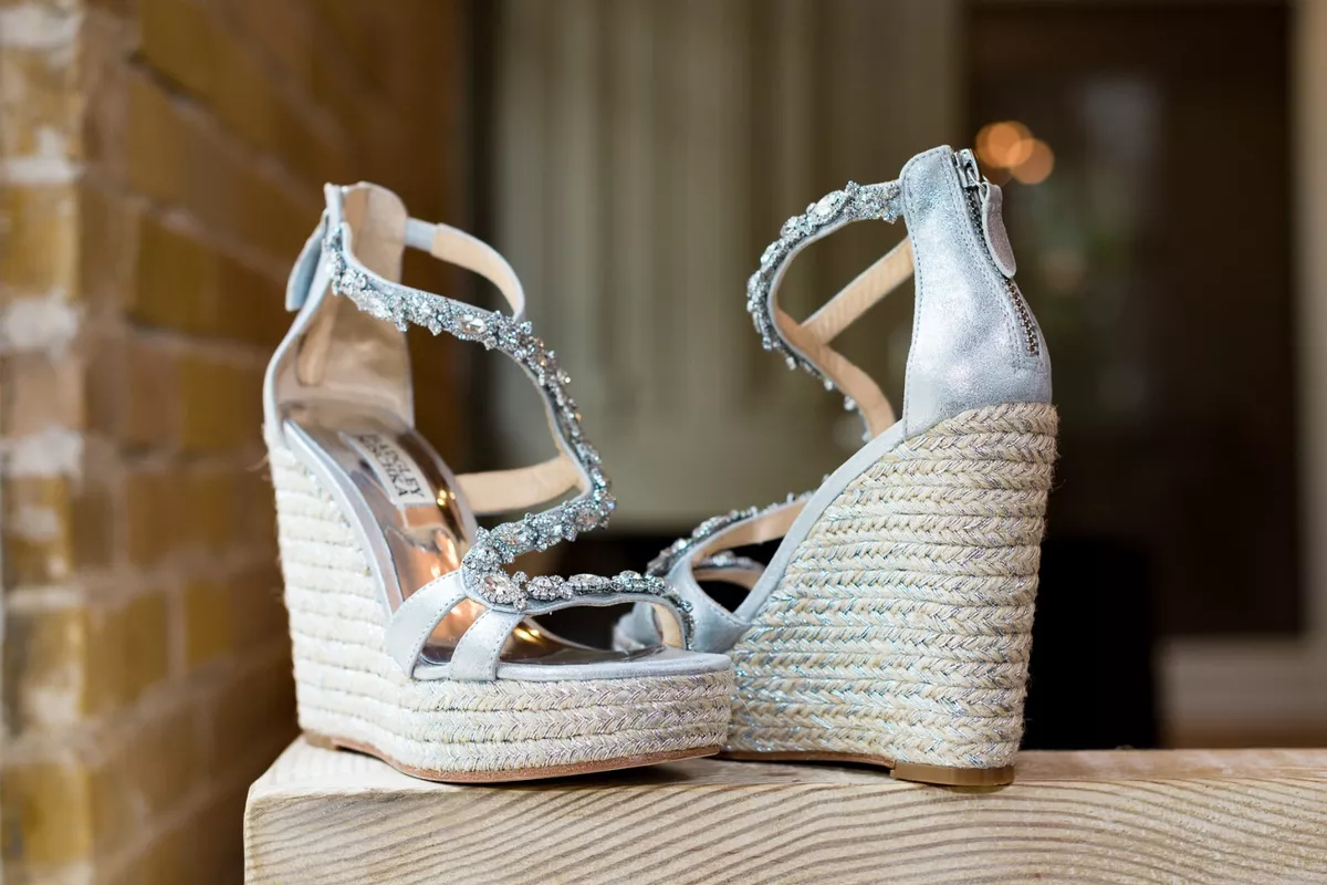 Embellished wedges shop sandals