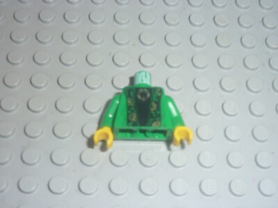 Lego Torso Robe offen mit dunkelgrün und gold Ref 973pb0129c01 Set 4729/hp022