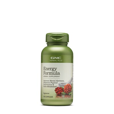 GNC Herbal Plus Energy Formula 100 Capsules(EXP:12/2026)
