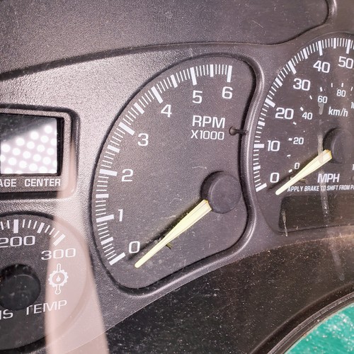 00 02 Chevrolet GMC cuadro de instrumentos 15758079 transmisión medidor de temperatura velocímetro NBS - Imagen 5 de 8