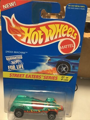 Hot Wheels SPEED MACHINE 1995 Street Eaters Series 1/4 Collector #412 Mattel  B2