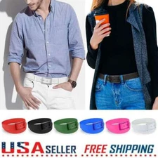 Unisex Adjustable Cut to Fit Rubber Plastic Jelly Silicone Casual Belt W/ Buckle