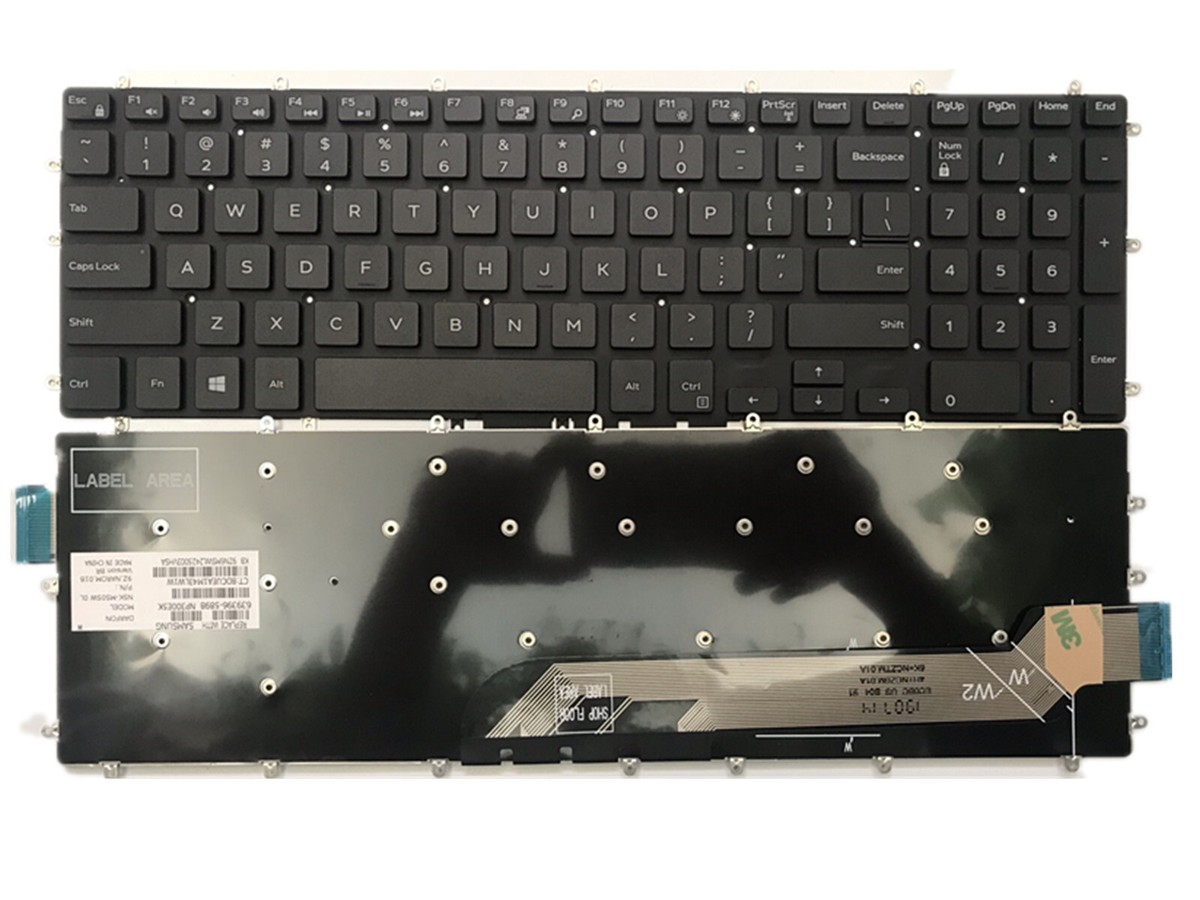 Non backlit Keyboard for Dell P66F P66F001 P72F P72F002 P75F