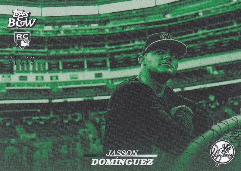 Jasson Dominguez NEW YORK YANKEES TOPPS 2024 BLACK & WHITE GREEN  91/99 67 RC