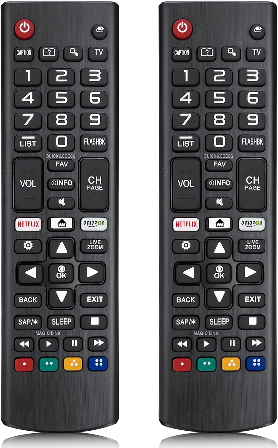 Universal TV Remote Control Compatible with All Models, 2-Pack