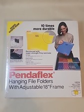 NIB Sealed 18559 Hanging File Folders 12 Pendaflex Yellow w/Adjustable 18" Frame