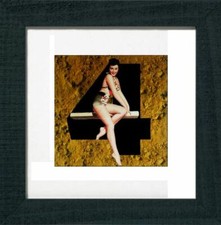 Collage sur carton prêt à encadrer "four" 13x13 cm