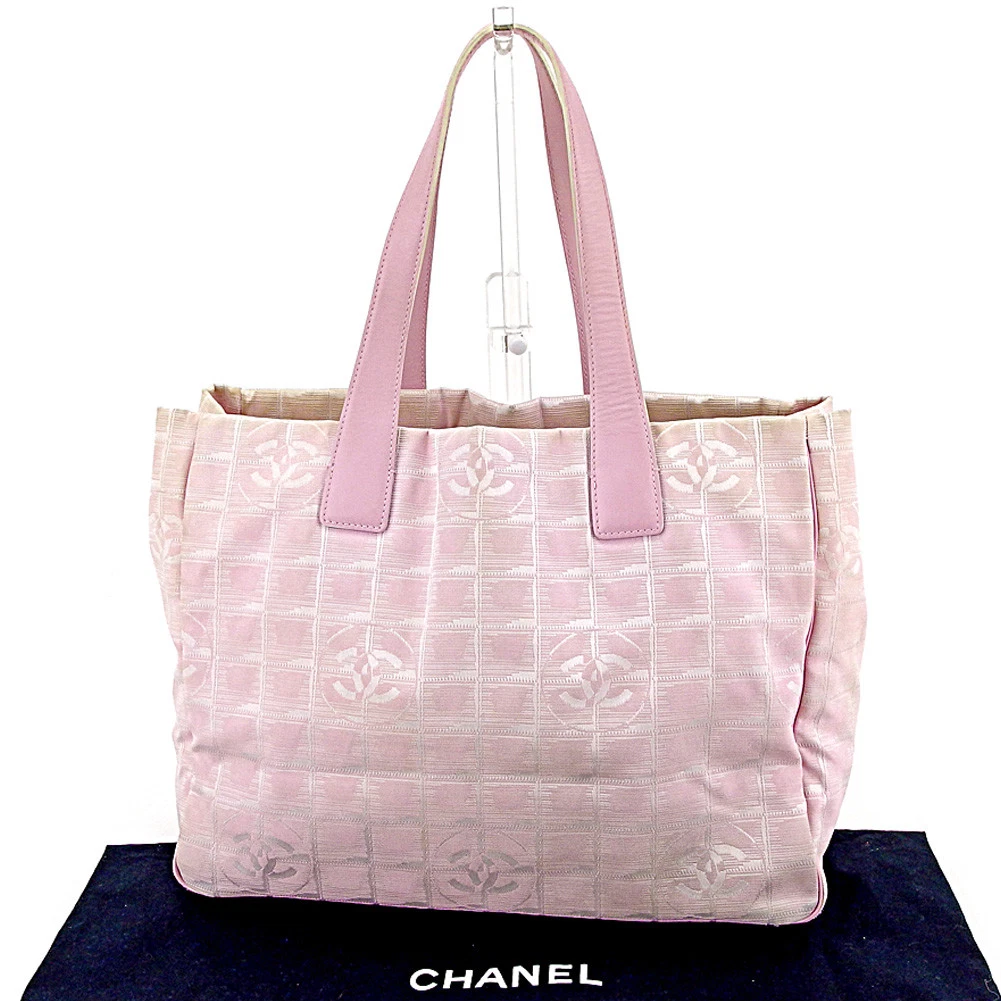 Chanel Tote bag New travel line Pink Gold Woman Authentic Used T4487