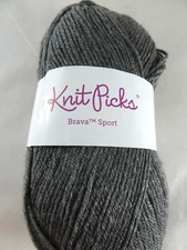 Knit Picks Brava Sport Weight Yarn In Cobblestone Heather! Gray Grey 100grams