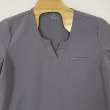 Jaanuu Women's 1-Pocket Tuck-In Scrub Top Gray J96173 Size 3XL