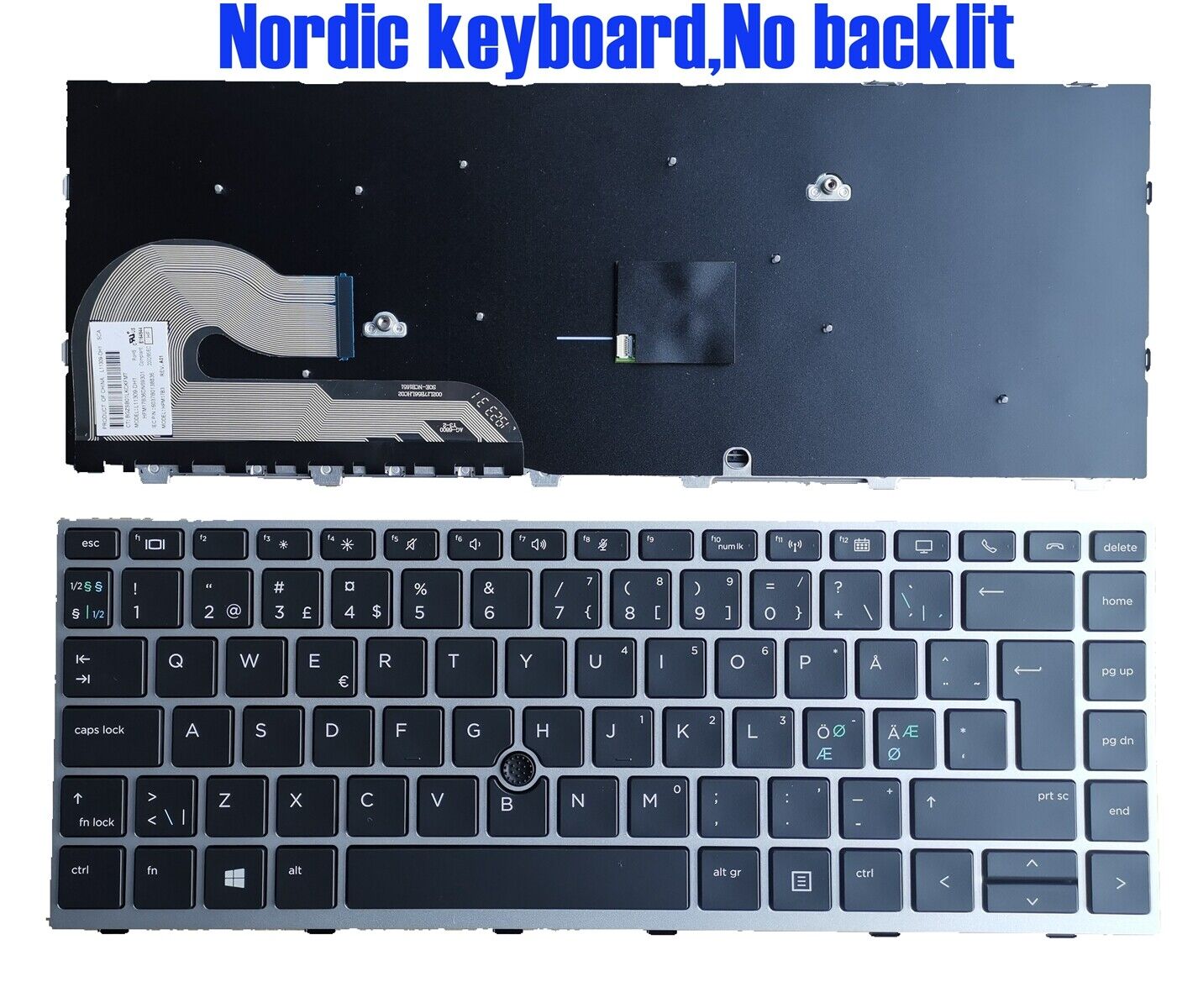 Danish Swedish Norsk Finnish Nordic keyboard for HP MT44 MT45
