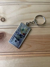 Money Keychain Hundred 100 Dollar Lucky Money US Souvenir Benjamin Franklin