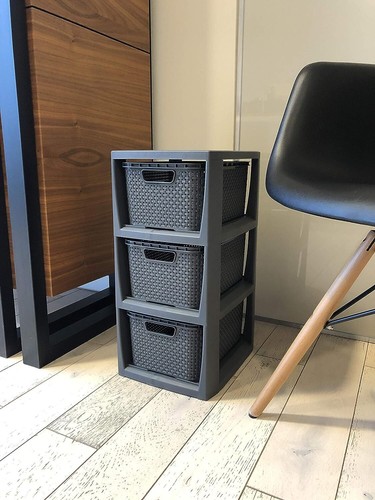 Storage Unit with Basket Drawers Tower Cabinet 4 Sizes S - XL 2 Colours Portable - Picture 20 of 42