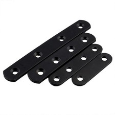 Soportes planos rectos de acero inoxidable para reparar placas de unión negras