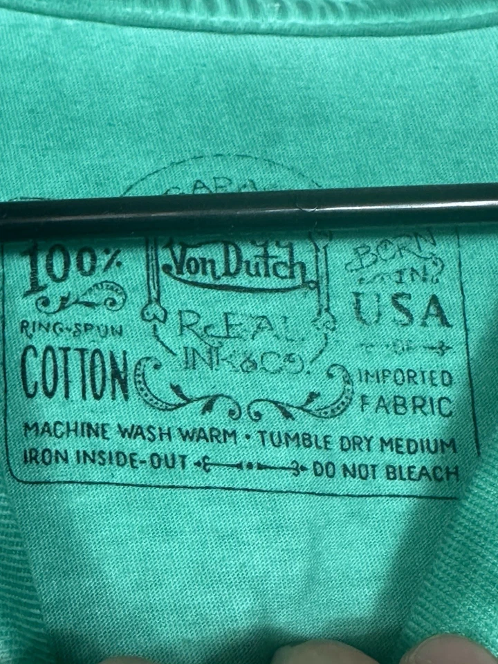 Men’s Long sleeve Von Dutch Green - Image 4 of 4