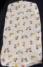 Vintage 1984 Dundee Disney Mickey Mouse Cotton Flannel Baby Crib Sheet