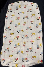 Vintage 1984 Dundee Disney Mickey Mouse Cotton Flannel Baby Crib Sheet