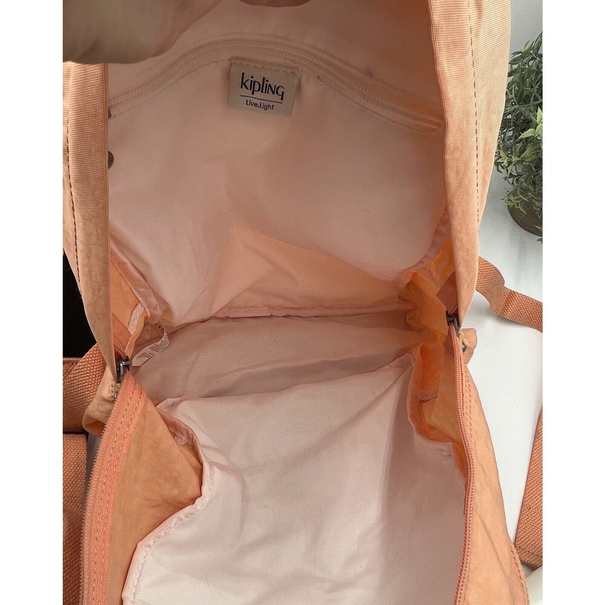 Kipling Nylon Seoul Challenger Peachy Coral BP4227 Monkey 