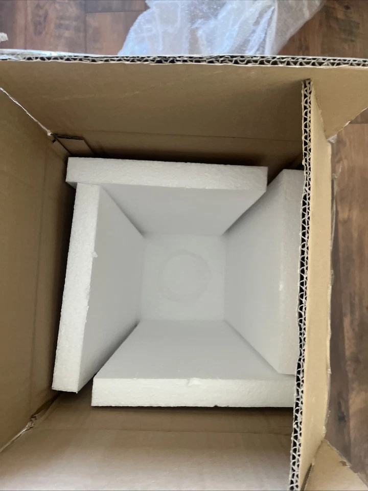 Jarrón de pluma de pavo real diseño cian 20 X 8 pulgadas nuevo caja abierta Foto 4 de 4