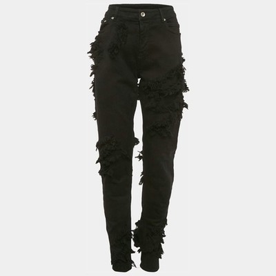 Rick Owens DRKSHDW Black Distressed Denim Skinny Jeans M Waist 31