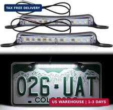 2PCS 12V Universal LED License Plate Light, Ultra Bright White  Waterproof Tag