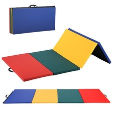 Gymnastics Tumbling Mats Portable Gymnastics Mat 4 Folding Tumbling Mat 4'x8'...