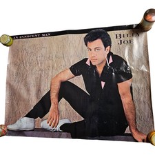 Póster álbum promocional vintage 1983 Billy Joel An Innocent Man exhibición grande 36x48