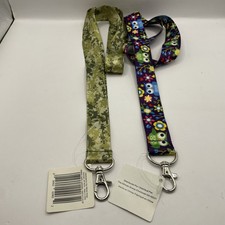 The Hillman Group Key Chain Lanyards Green Digital Camo  Purple Floral Owl NWT
