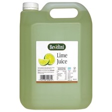 Bevelini Mediterannean 100% Pure Lime Juice, 4L (Large, Catering Size)