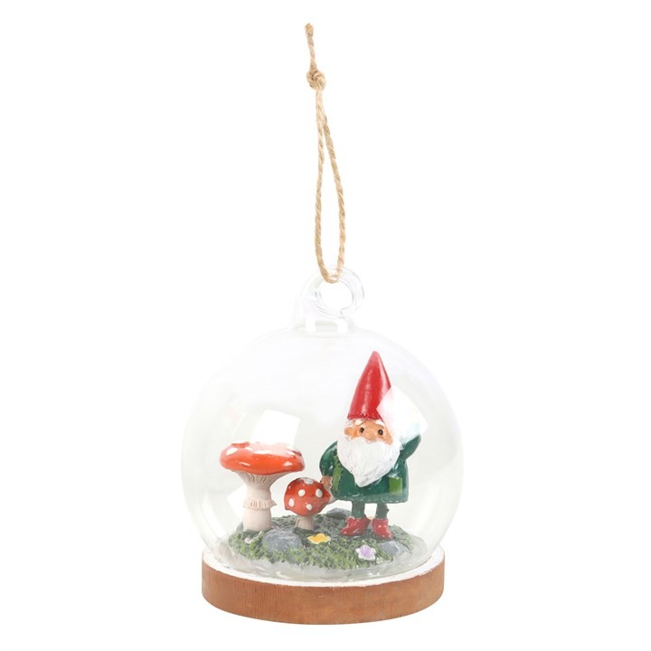 Gnome Glass Dome Hanging Christmas Tree Decoration