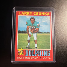 Topps 1971 Larry Csonka #45 Miami Dolphins Football Vintage Card
